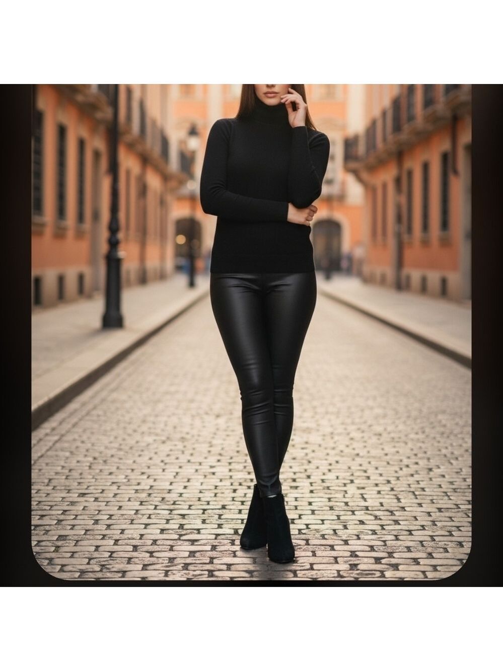 JJXX Megan Black Faux Leather High Waisted Leggings NWT Size S